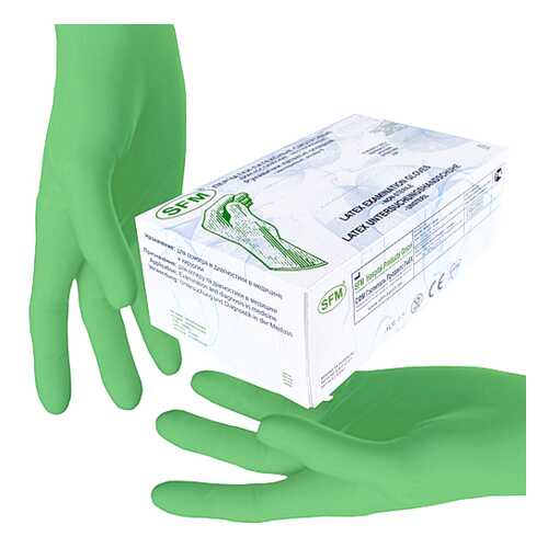 Перчатки медицинские с запахом мяты 50 пар SFM Hospital Products SMOOTH SKIN mint 50 в Ригла