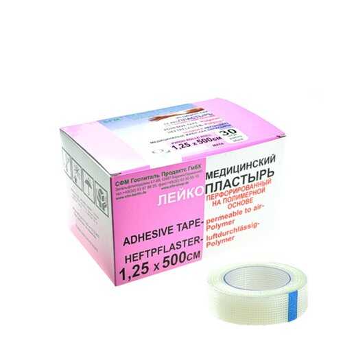 Лейкопластырь Полимерная основа SFM Plaster 534 553 1,25х500см белый в Ригла