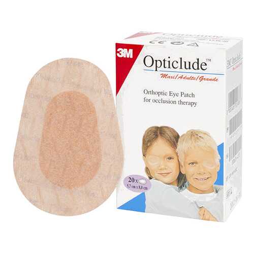 Пластырь 3M Opticlude глазной 5,7 ? 8,0 см бежевый с картинками 100 шт/кор 1539М Maxi в Ригла