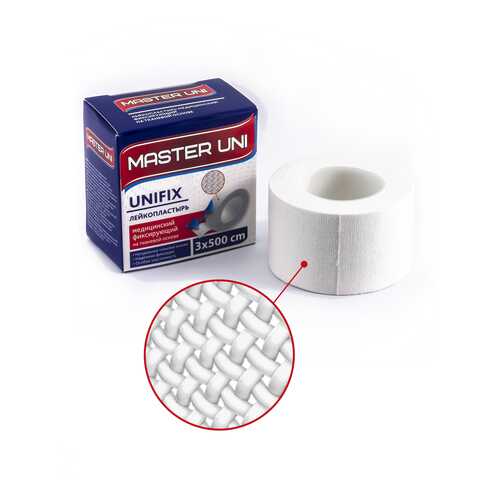 Пластырь Master Uni Unifix фиксирующий на тканевой основе 3 х 500 см в Ригла