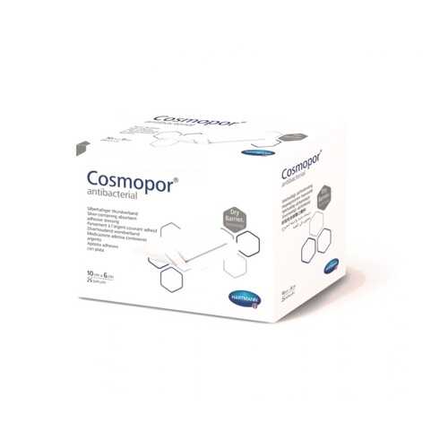 Повязка Cosmopor Antibacterial послеоперационная самоклеящаяся с серебром 10 х 6 см 25 шт. в Ригла