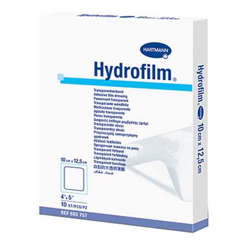 Самофиксирующаяся повязка HARTMANN Hydrofilm 10 см х 12,5 см прозрачная 10 шт. в Ригла