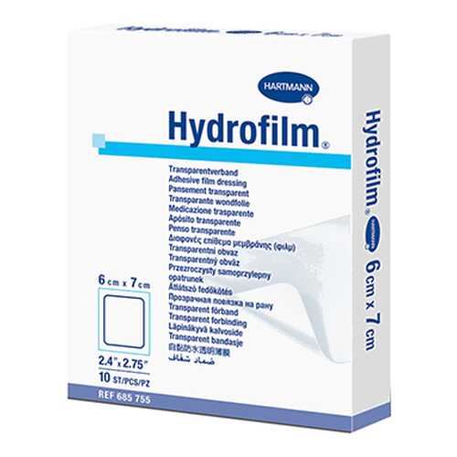 Самофиксирующаяся повязка HARTMANN Hydrofilm 6 см х 7 см прозрачная 10 шт. в Ригла