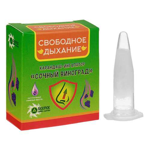 Карандаш-ингалятор Бизорюк Фабрика здоровья свободное дыхание сочный виноград в Ригла