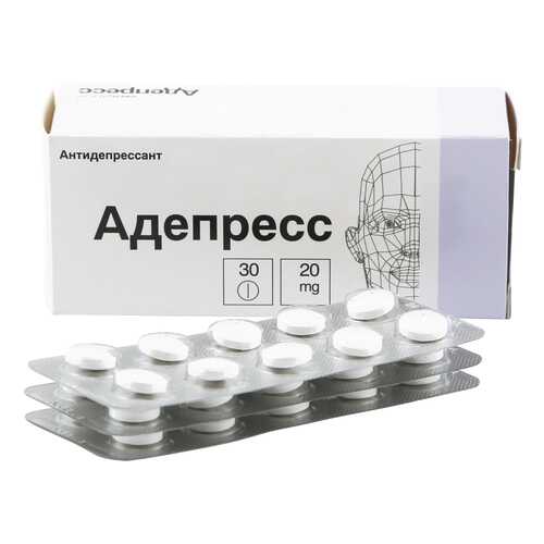 Адепресс таблетки 20 мг 30 шт. в Ригла