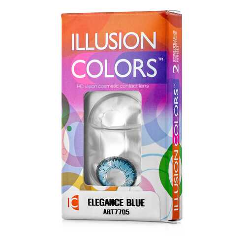 Контактные линзы ILLUSION colors Elegance 2 линзы -3.0D blue синий в Ригла