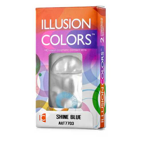 Контактные линзы ILLUSION colors Shine 2 линзы -1.0D blue голубой в Ригла