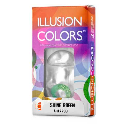 Контактные линзы ILLUSION colors Shine 2 линзы -1.5D green зеленый в Ригла