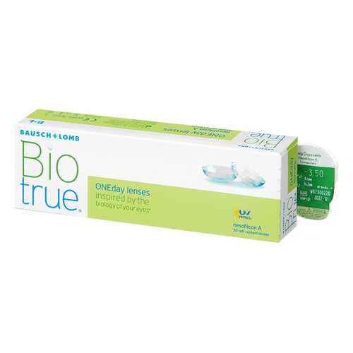 Контактные линзы Biotrue ONE day 30 линз R 8,6 -0,50 в Ригла