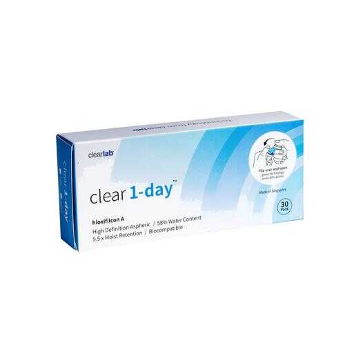 Контактные линзы ClearLab Clear 1-Day 30 линз R 8.7 +01,00 в Ригла
