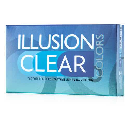 Контактные линзы ILLUSION colors Clear 2 линзы -6.5D прозрачные в Ригла