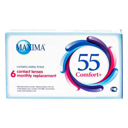 Контактные линзы Maxima 55 Comfort Plus 6 линз R 8,6 -1,75 в Ригла
