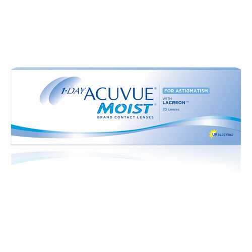 Контактные линзы 1-Day Acuvue Moist for Astigmatism 30 линз -5,25/-1,25/20 в Ригла