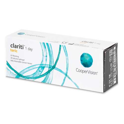 Контактные линзы Clariti 1 day toric 30 линз R 8,6 -3,75/-1,75/180 в Ригла