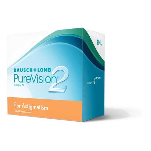 Контактные линзы PureVision 2 for Astigmatism 3 линзы 0,00/-2,25/20 в Ригла