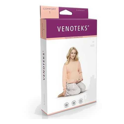 Колготки для беременных VENOTEKS COMFORT с микрофиброй 1 класс 1С402, бежевый, р.M в Ригла
