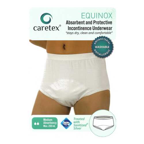 Многоразовые впитывающие трусы Caretex Equinox Gentug Textile XS, белые в Ригла