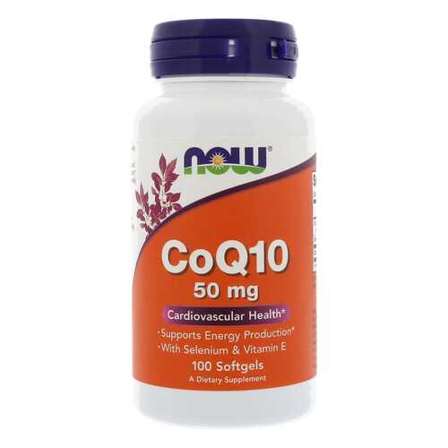 Коэнзим, витамин E NOW CoQ10 + Vit E 100 капс. в Ригла