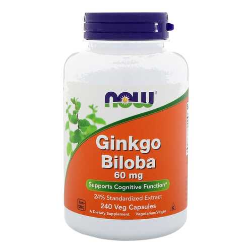 Многокомпонентный препарат NOW Ginkgo Biloba 240 капс. нейтральный в Ригла